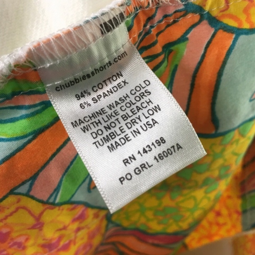 White Pineapple Chubbies Shorts 0/xs - Picture 4 of 5